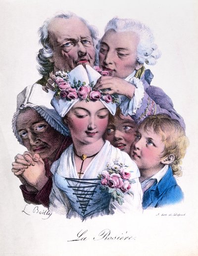 The Virtuous Maiden Being Crowned with Roses by Louis Leopold Boilly